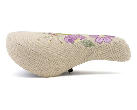 Odyssey X Bloom BMX Pivotal Seat (V2 Cream Corduroy/Flowers) (Fat)